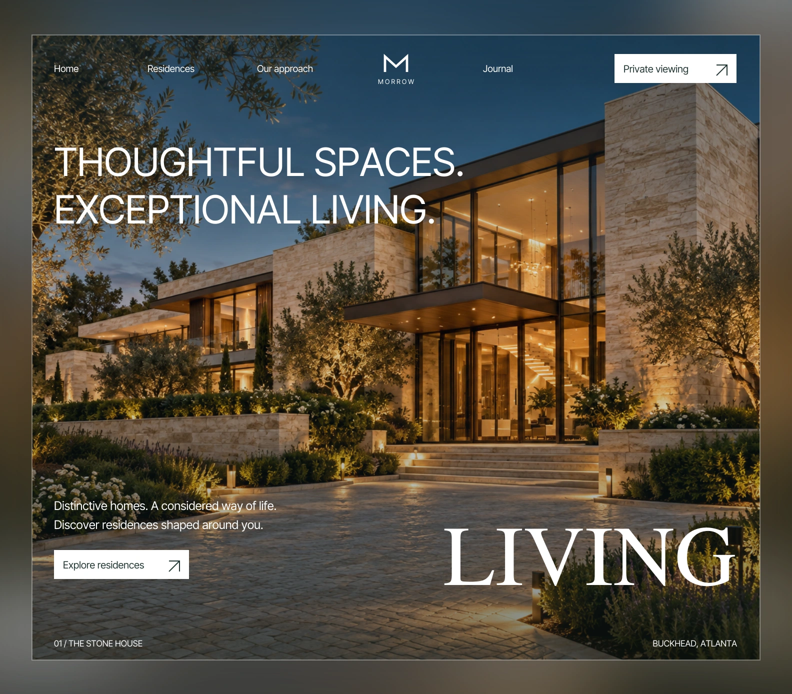 Morrow architecture website design